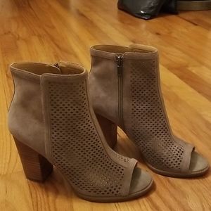 Lucky brand peep toe booties